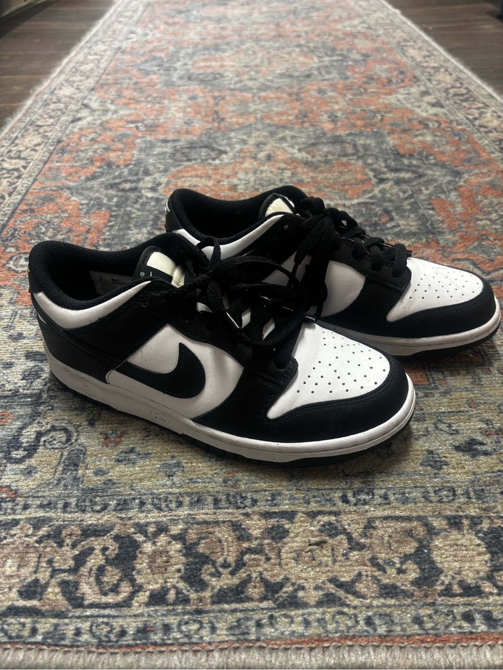 Youth Black and White Low-Top Dunks